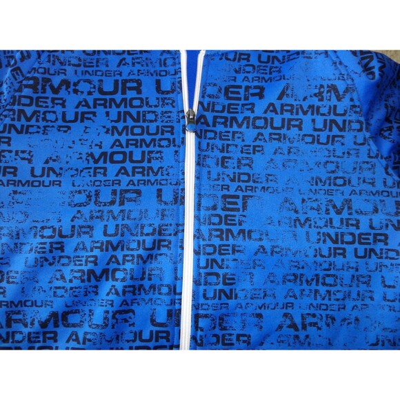 Under Armour Men's Medium Full Zip Hoodie Sweatshirt Jacket Blue - Picture 3 of 8